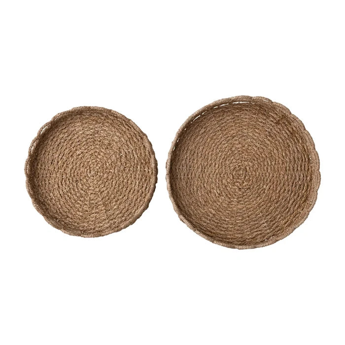 Scalloped Seagrass Tray - Madison's Niche