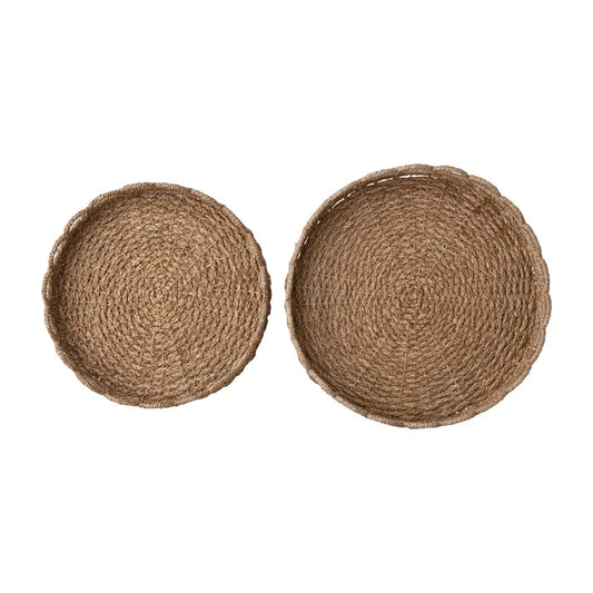 Scalloped Seagrass Tray - Madison's Niche