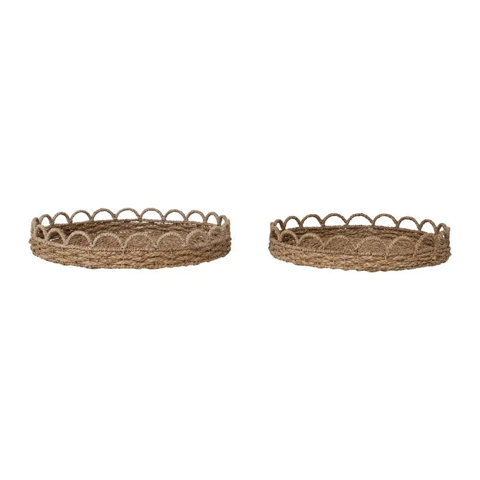 Scalloped Seagrass Tray - Madison's Niche