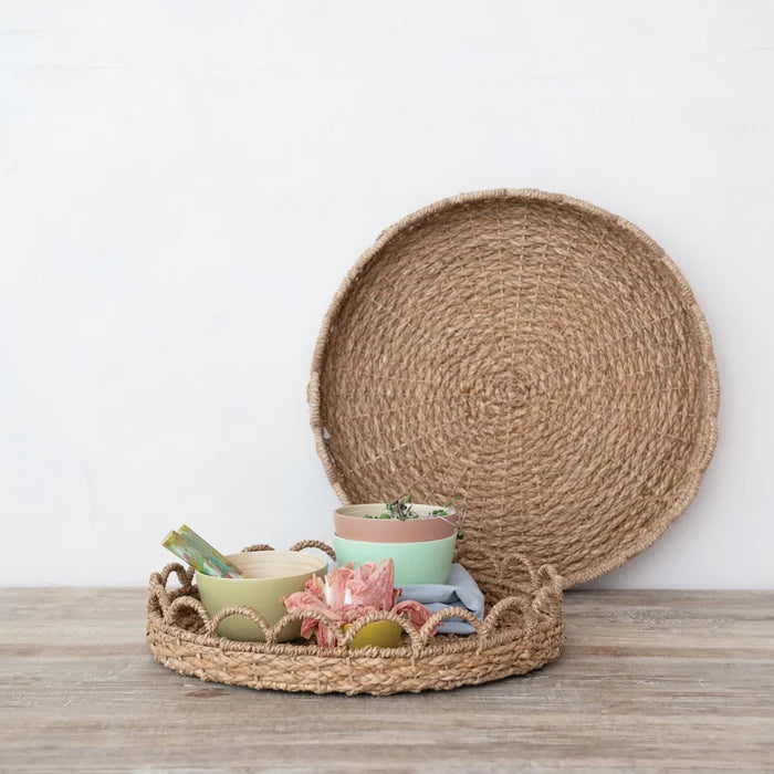 Scalloped Seagrass Tray - Madison's Niche