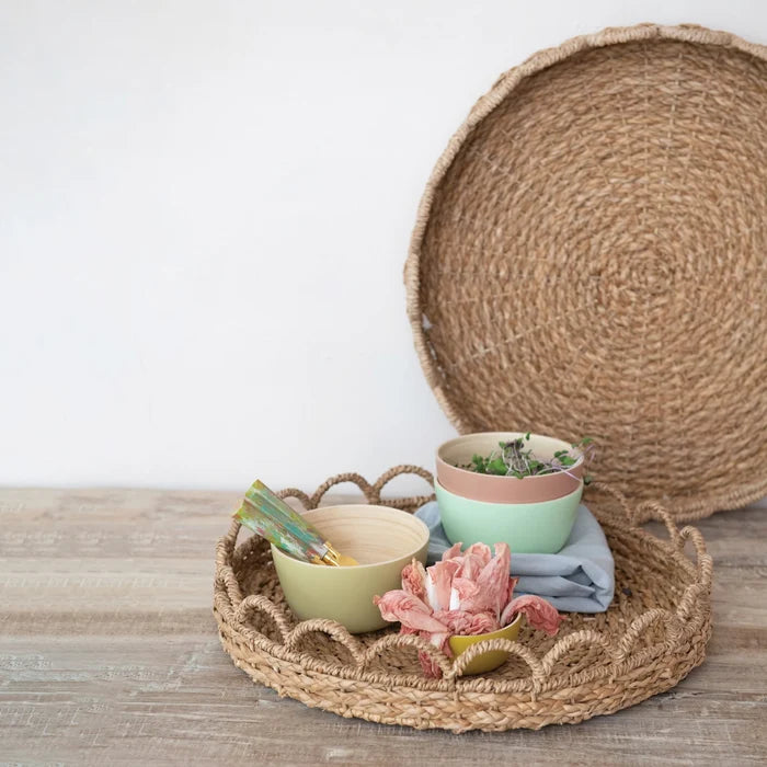 Scalloped Seagrass Tray - Madison's Niche