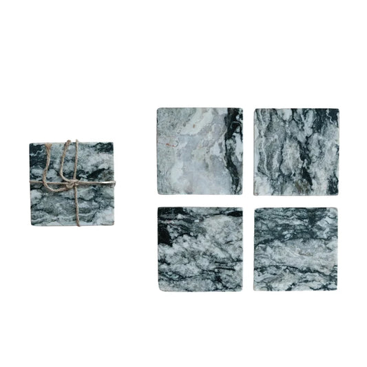 Set of 4 Marble Coasters - Madison's Niche