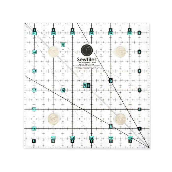 Sew Magnetic 6.5" x 6.5" Ruler by SewTites