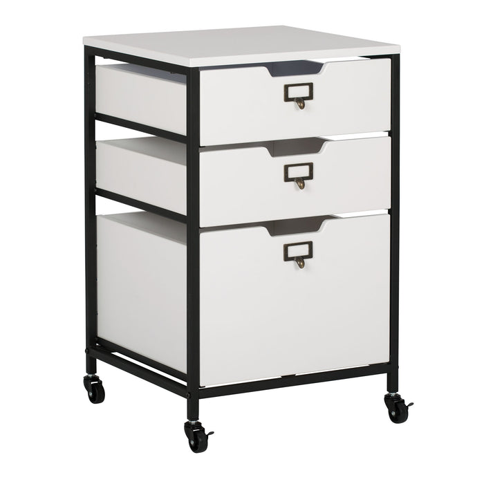 Sew Ready 3 Drawer Organizer Charcoal / Black / White