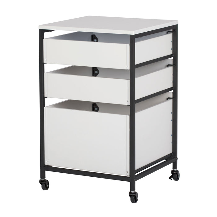Sew Ready 3 Drawer Organizer Charcoal / Black / White