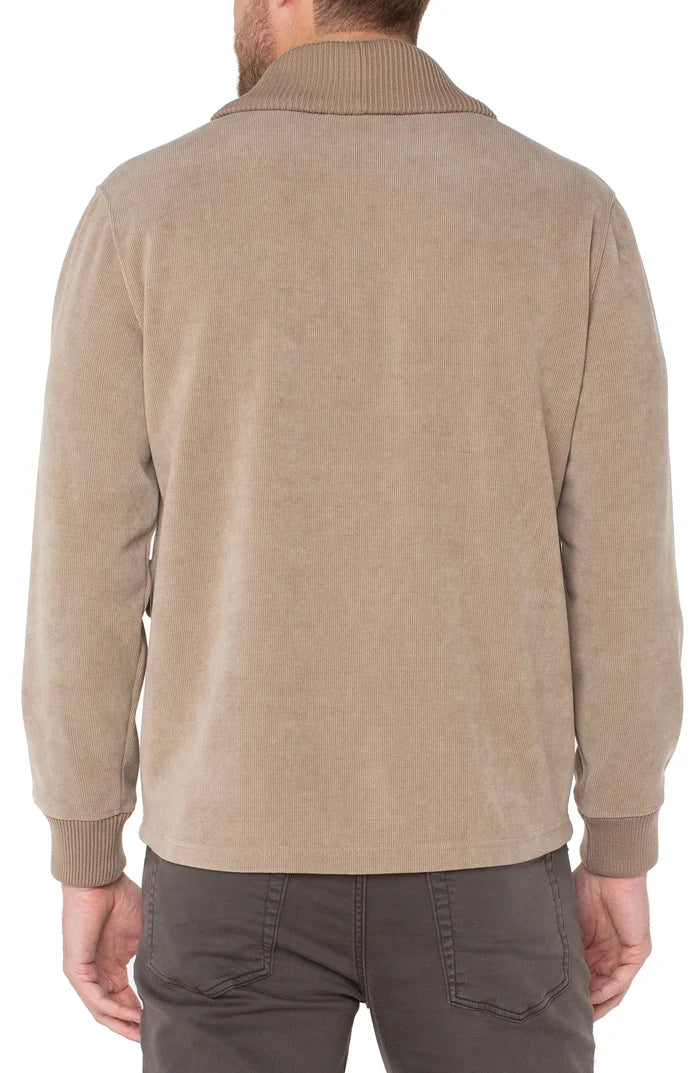 Shawl Collar Cardigan in Taupe - Madison's Niche