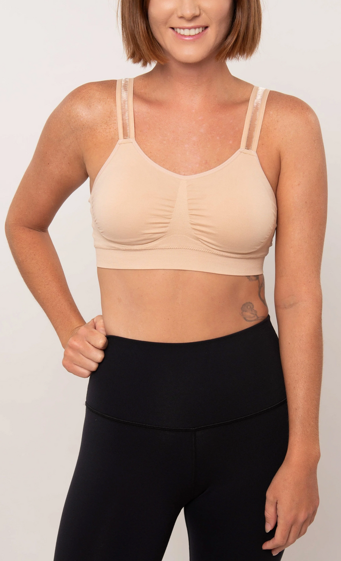 Sheer Strap Bralette in Nude - Madison's Niche