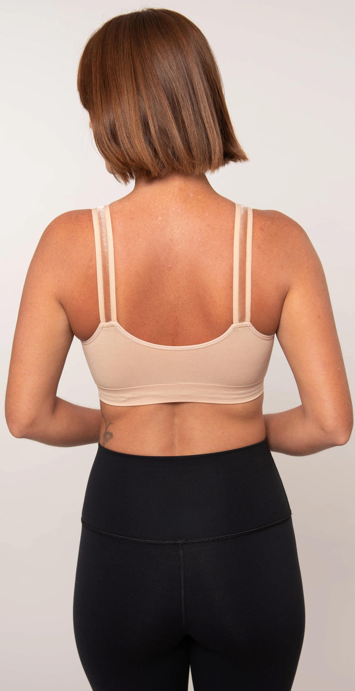Sheer Strap Bralette in Nude - Madison's Niche