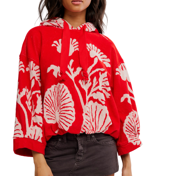 Shell Baby Hoodie in Red - Madison's Niche