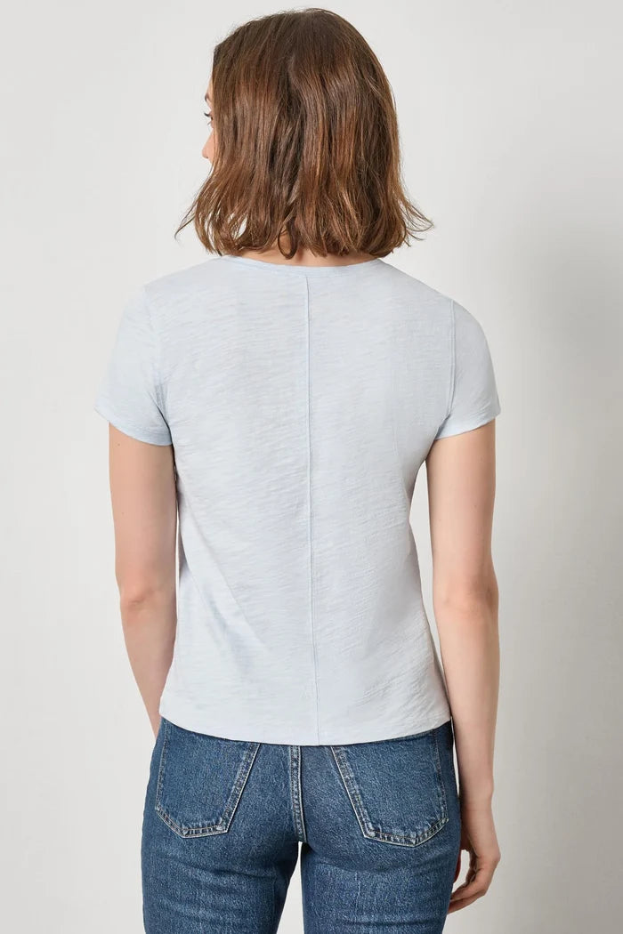 Short Sleeve Back Seam V-Neck - Madison's Niche