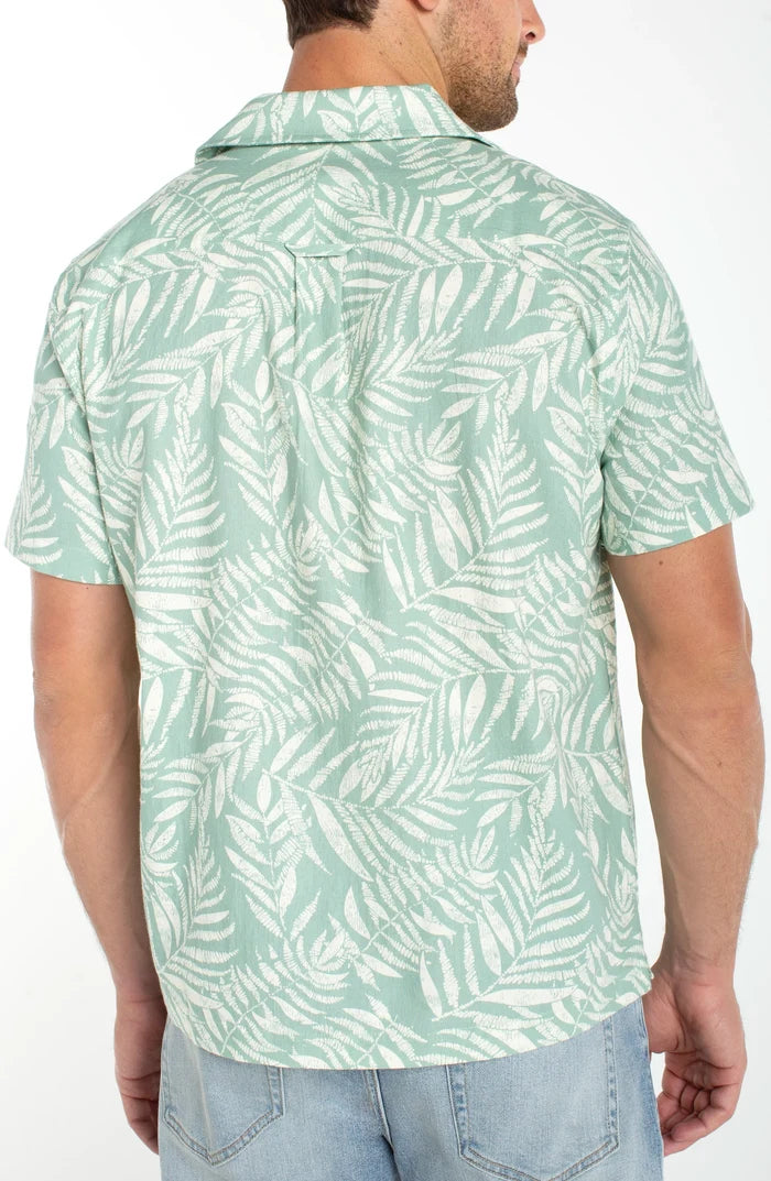 Short Sleeve Camp Shirt in Sage Green - Madison's Niche