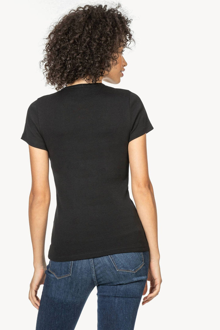 Short Sleeve Crew in Black - Madison's Niche