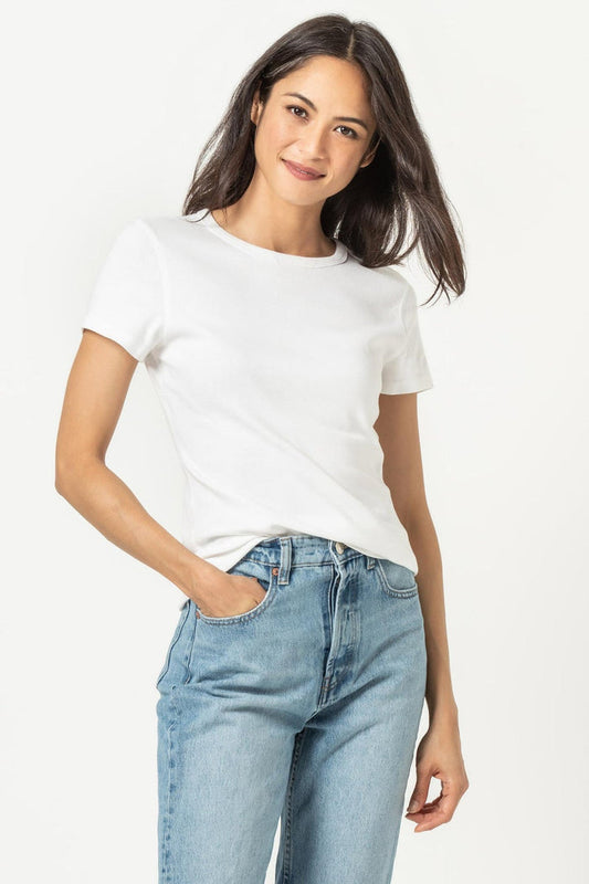 Short Sleeve Crew in White - Madison's Niche