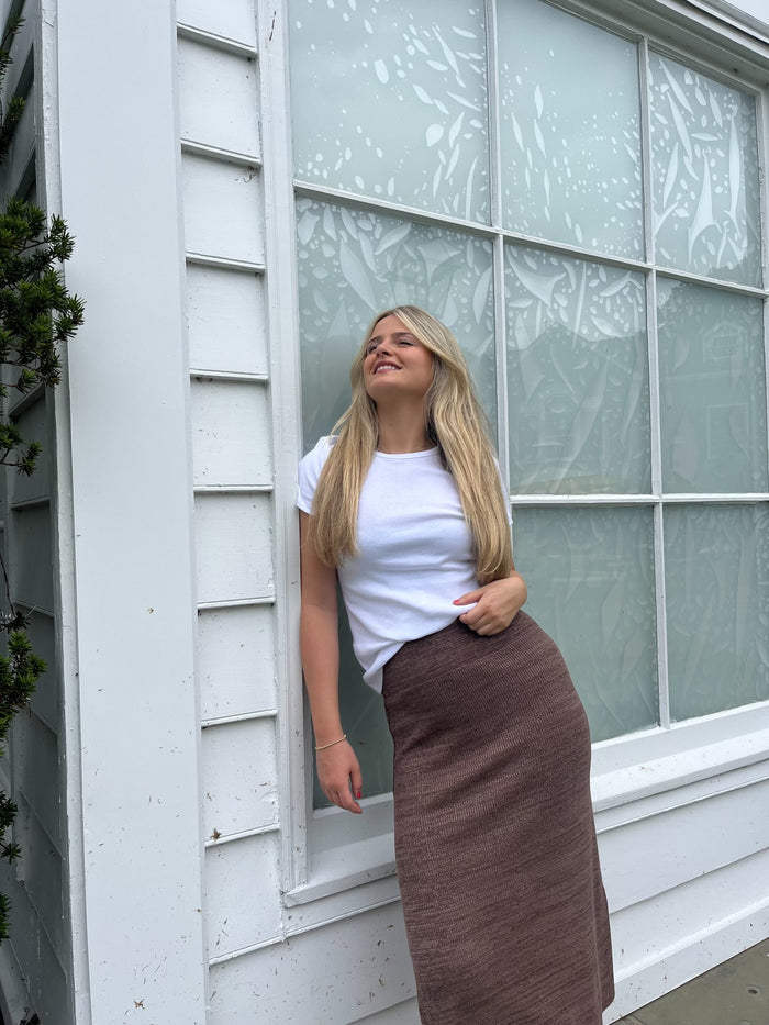 Short Sleeve Crew in White - Madison's Niche