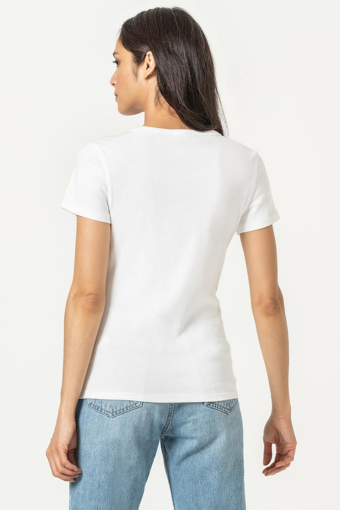 Short Sleeve Crew in White - Madison's Niche