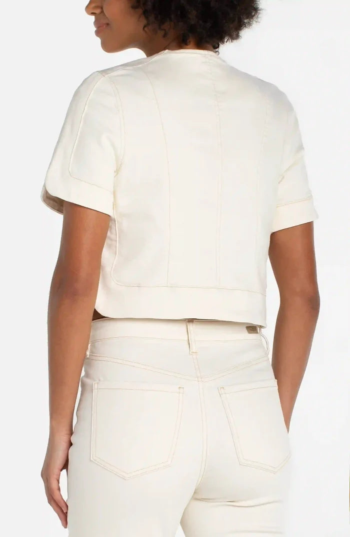 Short Sleeve Cropped Jacket - Madison's Niche