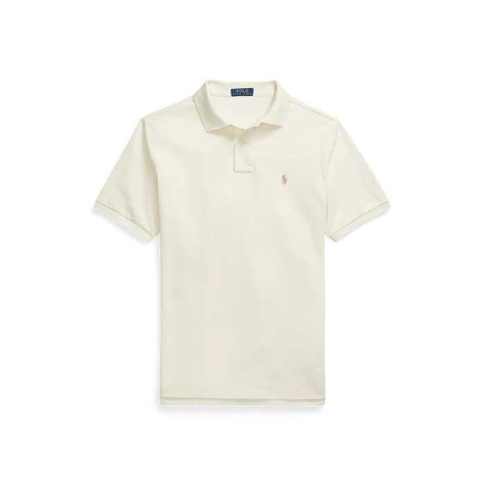 Short Sleeve Mesh Polo in Cream - Madison's Niche