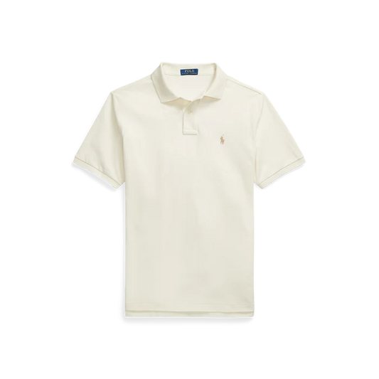 Short Sleeve Mesh Polo in Cream - Madison's Niche
