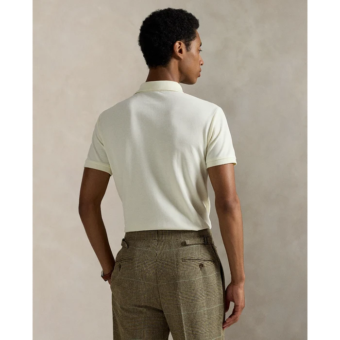 Short Sleeve Mesh Polo in Cream - Madison's Niche