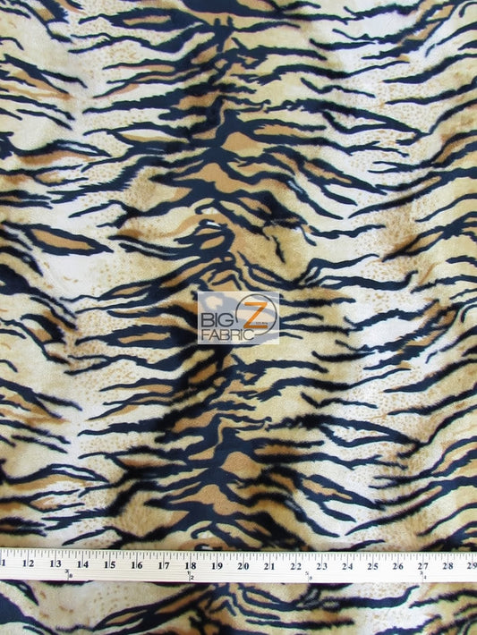 Siberian Tiger Velboa Tiger Animal Short Pile Fabric / Sold By The Yard||color:Siberian Tiger