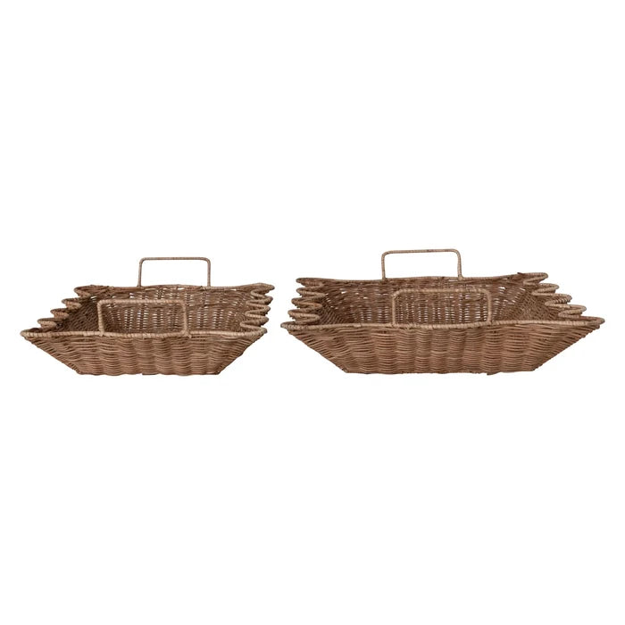 Side Scalloped Tray with Handle - Madison's Niche