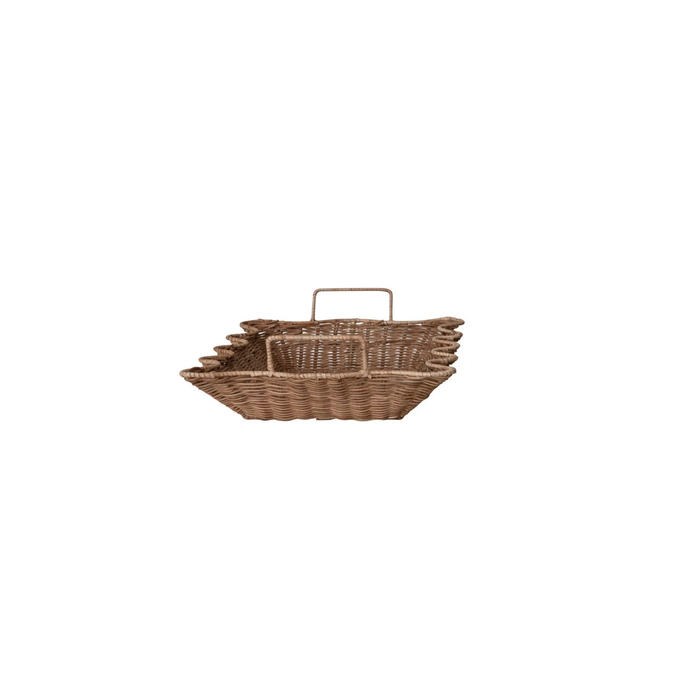 Side Scalloped Tray with Handle - Madison's Niche