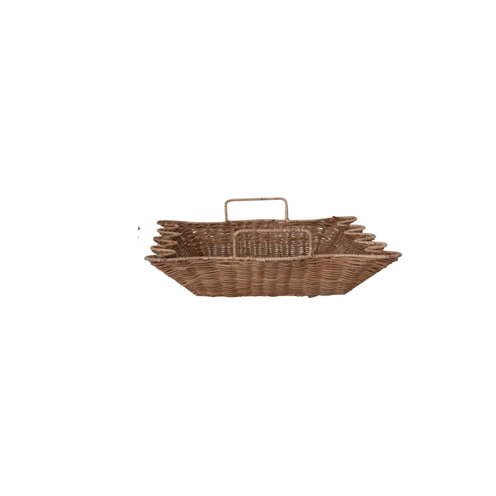 Side Scalloped Tray with Handle - Madison's Niche
