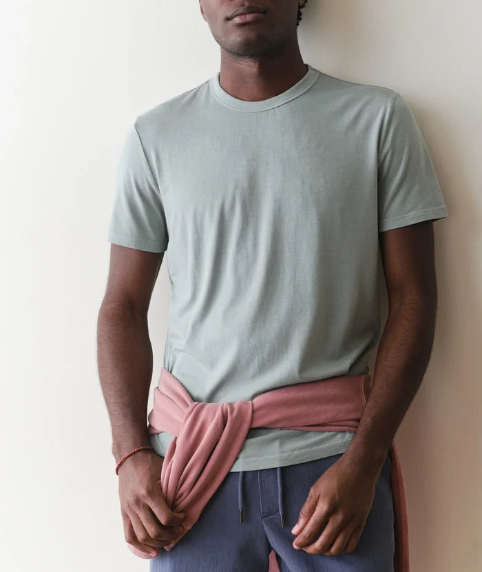 Signature Sea Change Crew Tee in Green - Madison's Niche