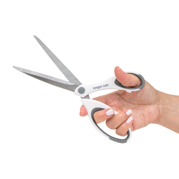 SINGER® 9.5in Heavy-Duty Bent Dressmaker Fabric Scissors with Comfort Grip
