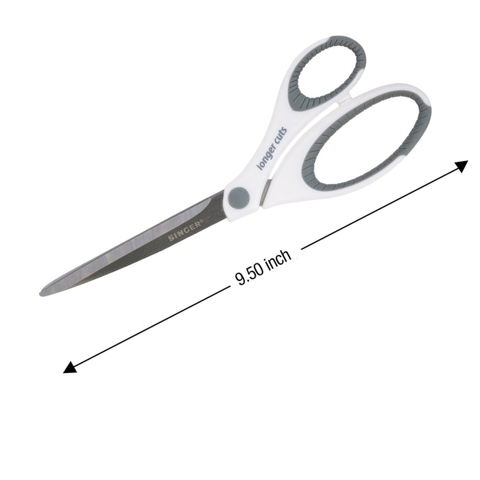 SINGER® 9.5in Heavy-Duty Bent Dressmaker Fabric Scissors with Comfort Grip