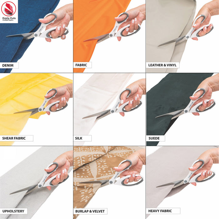SINGER® 9.5in Heavy-Duty Bent Dressmaker Fabric Scissors with Comfort Grip