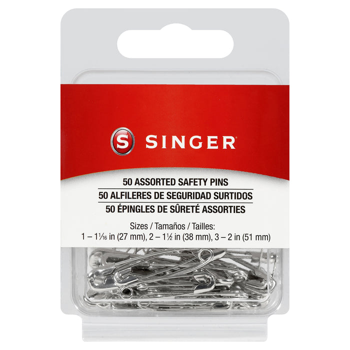 SINGER® Assorted Safety Pins 50pc