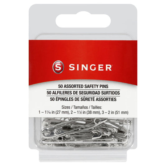 SINGER® Assorted Safety Pins 50pc