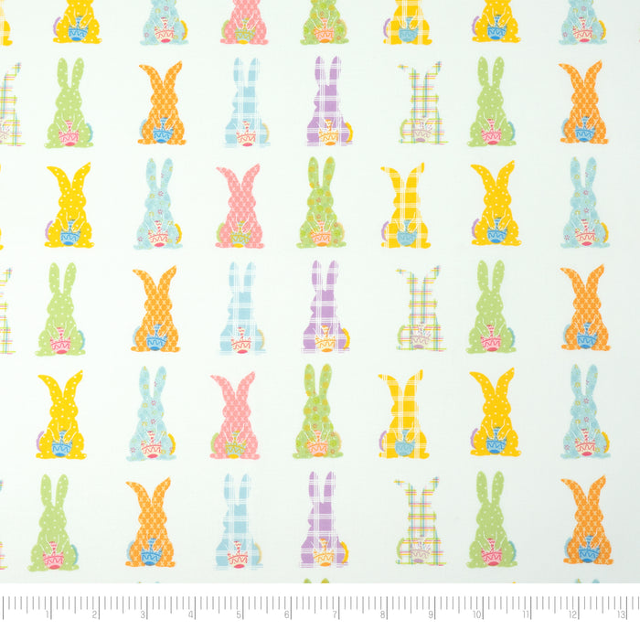 SINGER®  Fabric,  100% Cotton, 44 Inch Wide, Colorful Bunny, Cut by the Yard