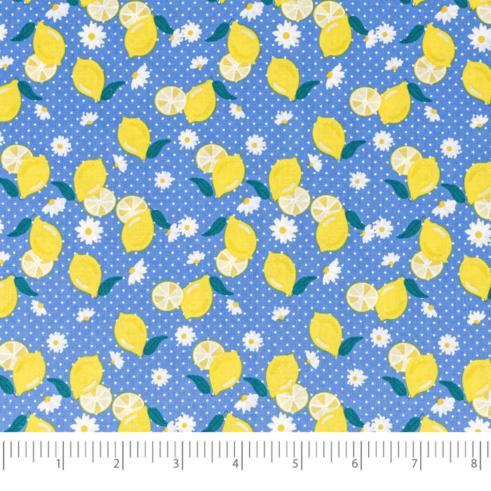 SINGER®  Fabric,  100% Cotton, 44 Inch Wide, Lemons And Dots, Cut by the Yard