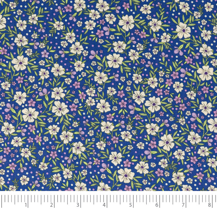 SINGER®  Fabric,  100% Cotton, 44 Inch Wide, Purple Packed Floral, Cut by the Yard