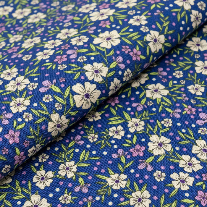 SINGER®  Fabric,  100% Cotton, 44 Inch Wide, Purple Packed Floral, Cut by the Yard
