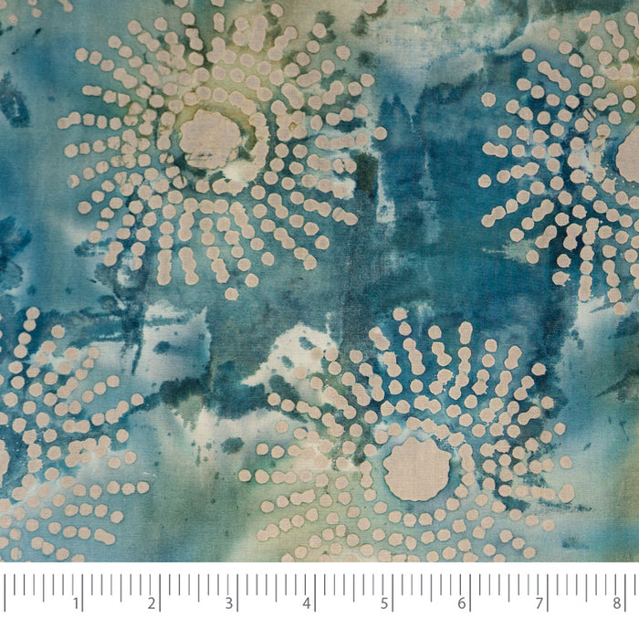 SINGER® Fabric 100% Cotton Batik Collection 42 inch Wide Dark Slate Gray Sunshine Cut by the Yard