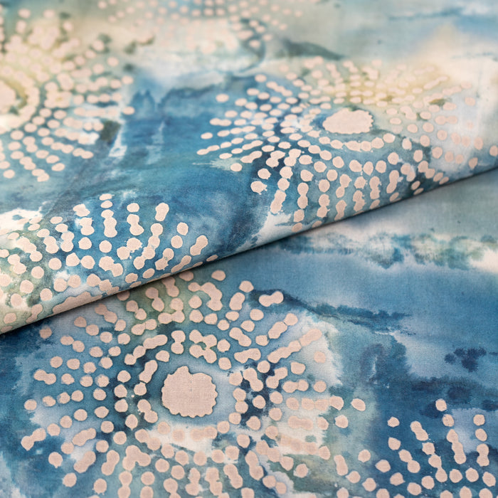 SINGER® Fabric 100% Cotton Batik Collection 42 inch Wide Dark Slate Gray Sunshine Cut by the Yard