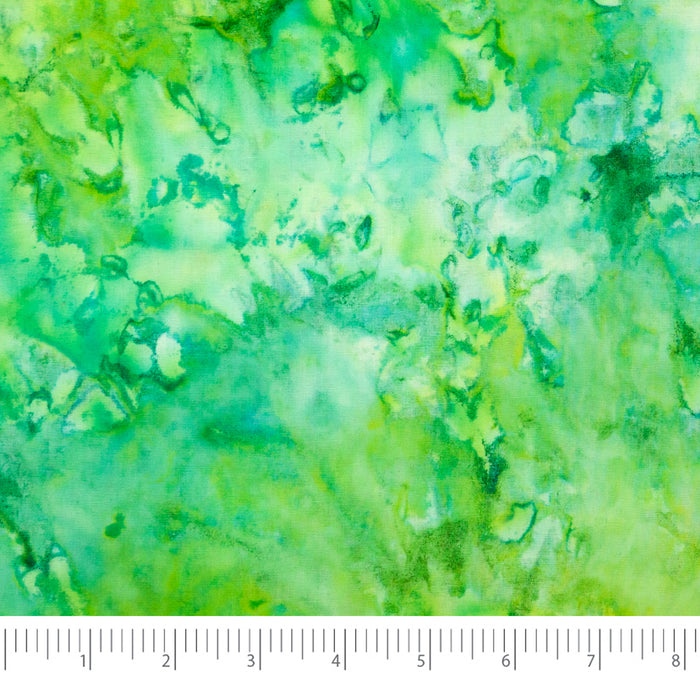 SINGER® Fabric 100% Cotton Batik Collection 42 inch Wide Green Tone Cut by the Yard