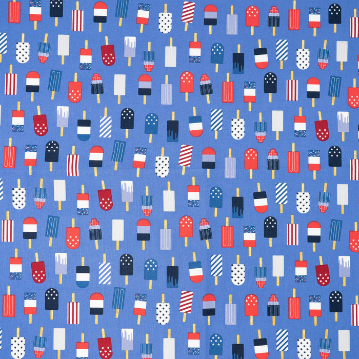 SINGER® Fabric, 100% Cotton, Patriotic Popsicles Allover, Cut by the Yard