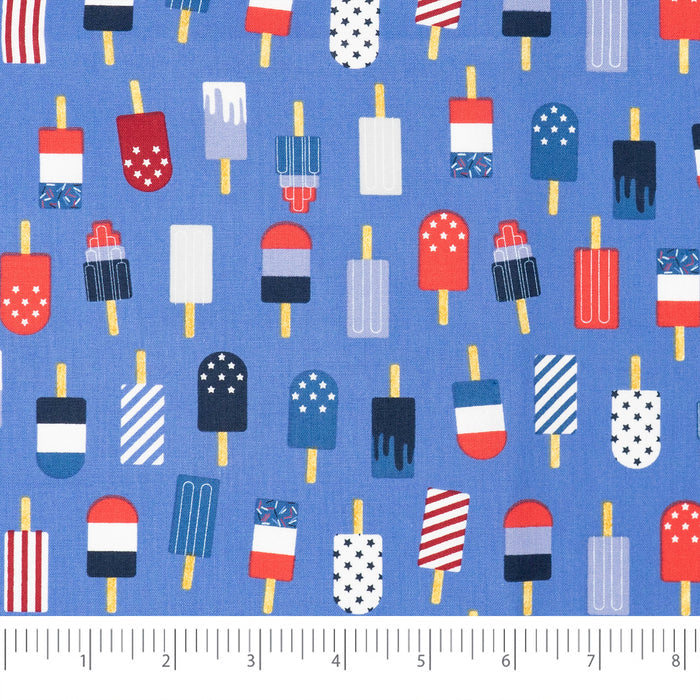 SINGER® Fabric, 100% Cotton, Patriotic Popsicles Allover, Cut by the Yard