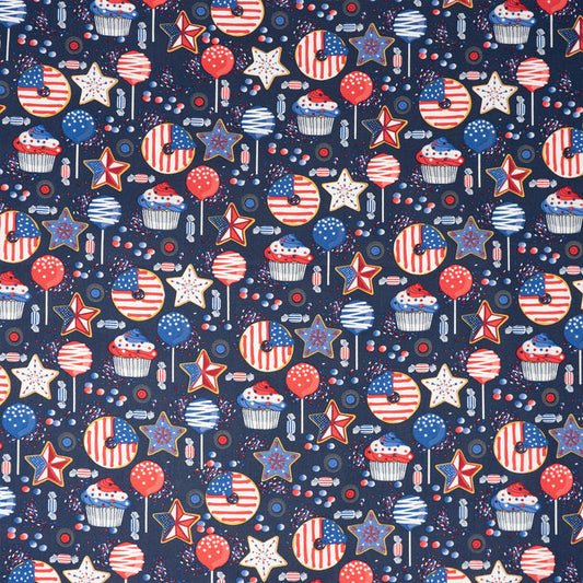 SINGER® Fabric, 100% Cotton, Patriotic Sweets, Cut by the Yard