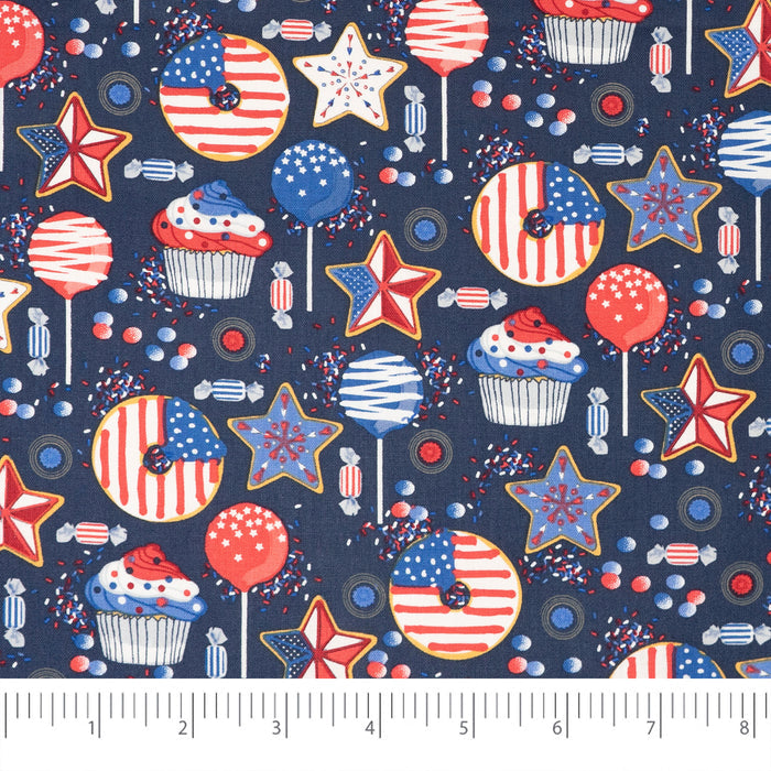 SINGER® Fabric, 100% Cotton, Patriotic Sweets, Cut by the Yard