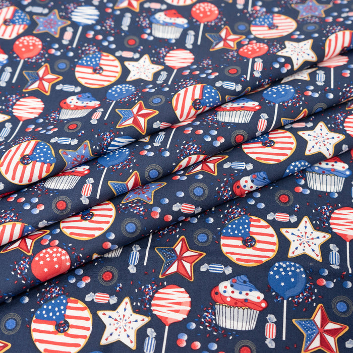 SINGER® Fabric, 100% Cotton, Patriotic Sweets, Cut by the Yard