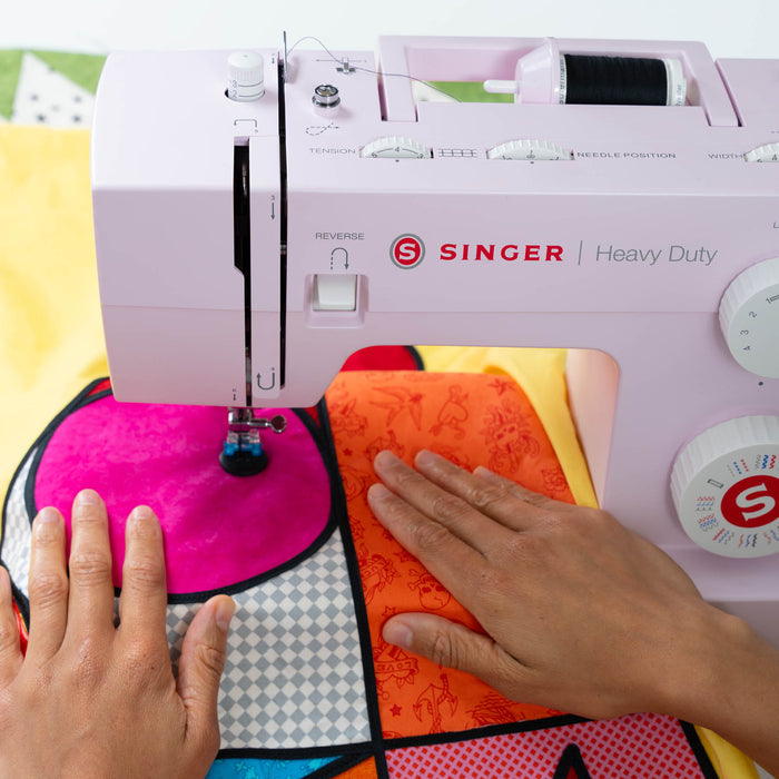 SINGER® Heavy Duty 4452 Rosewater Pink Sewing Machine & Extension Table Bundle