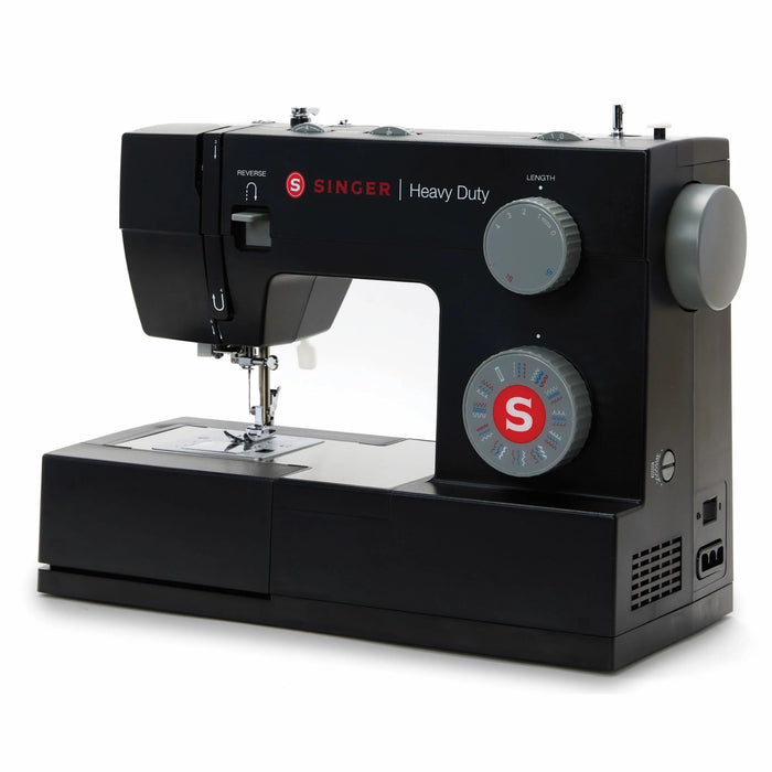 SINGER® Heavy Duty 4432 Black Sewing Machine & Universal Canvas Tote Bundle -- Product Image