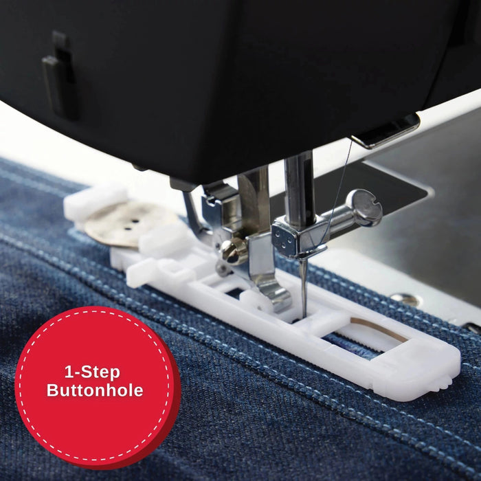 SINGER® Heavy Duty 4432 Black Sewing Machine & Universal Canvas Tote Bundle -- Product Image