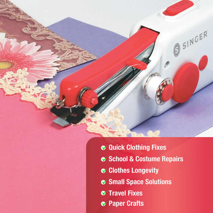SINGER® Stitch Sew Quick™ - (Single Thread) Hand Held Mending Machine