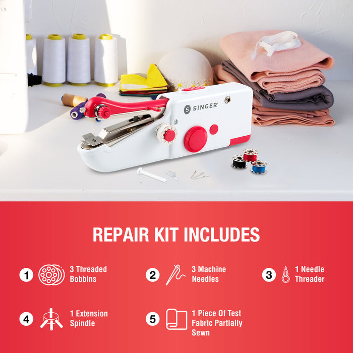 SINGER® Stitch Sew Quick™ - (Single Thread) Hand Held Mending Machine